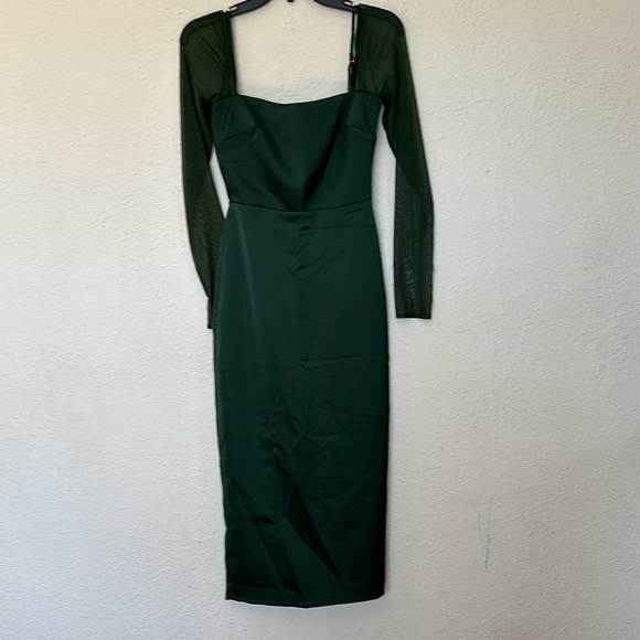 HOUSE‎ OF CB Ellica Emerald Green Midi Dress Size L NWOT $269 - Picture 5 of 12